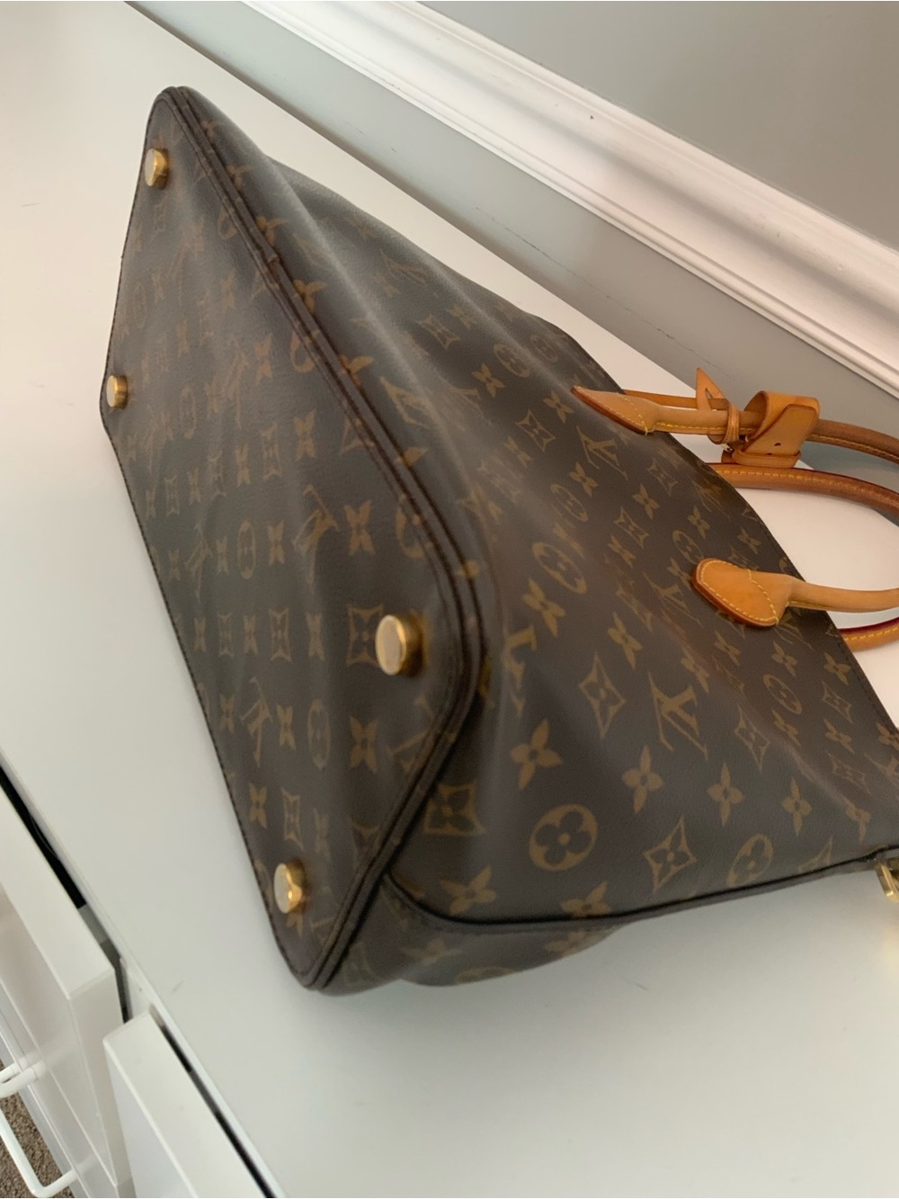 Louis Vuitton Lockit  Monogram Canvas Large Tote with Natural Leather Trim - Picture 8 of 16
